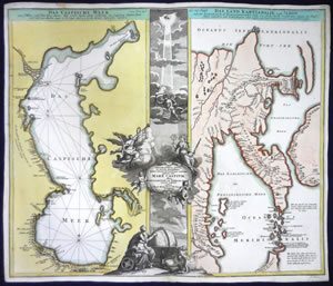 ホーマン「カスピ海およびカムチャッカ図」